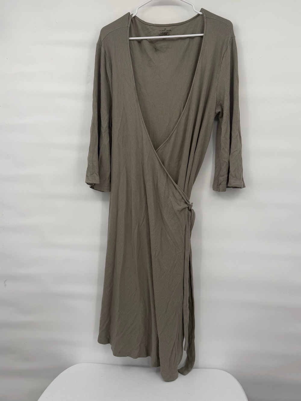 Caden lane bamboo waffle knit green robe